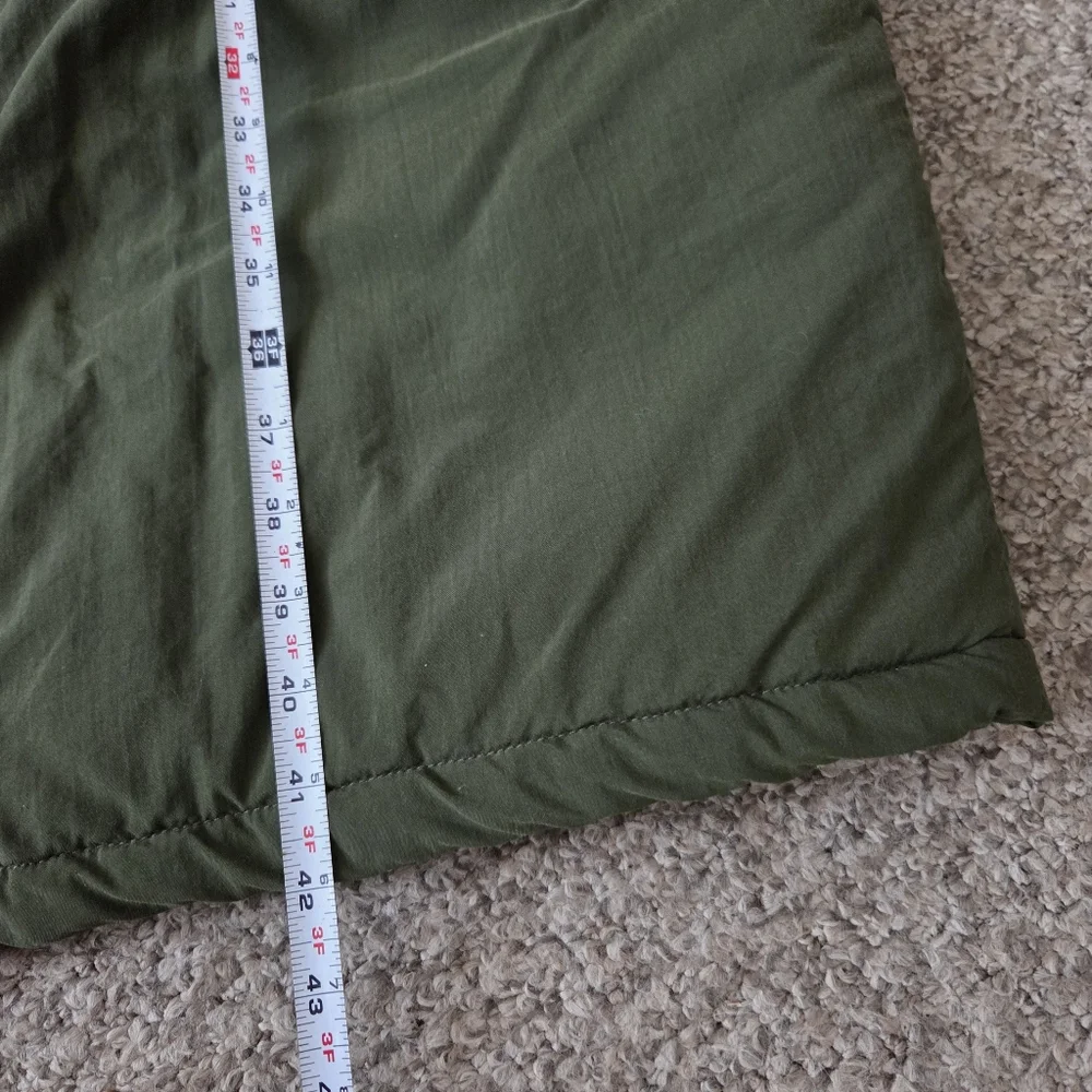 VTG 90s Reebok Full Length Long Puffer Jacket Quilted‎ Size XL Mens- Army Green